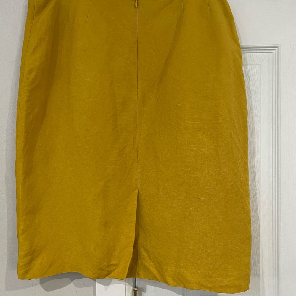 Kasper Mustard Pencil Skirt - Picture 3 of 5